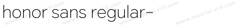 honor sans regular字体转换